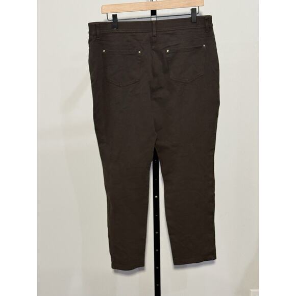 Chicos Pants Womens Brown Slacks So Slimming Zip Coin Pocket US 2R - Picture 2 of 4